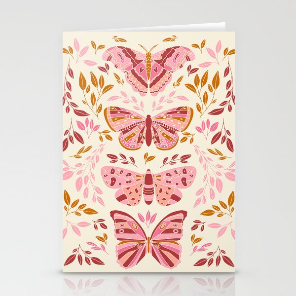 Vintage Butterflies Pink  Stationery Card Gallery Image 2