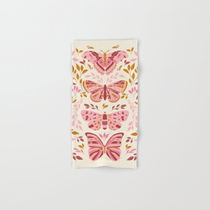 Vintage Butterflies Pink  Bath Towel Gallery Image 1