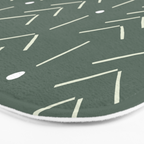 Arrow Lines Pattern in Forest Sage Green 2 Bath Mat Gallery Image 3