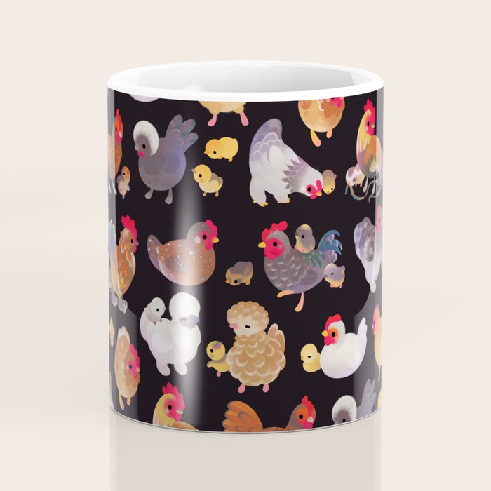 Chicken and Chick - dark Coffee Mug Gallery Image 4