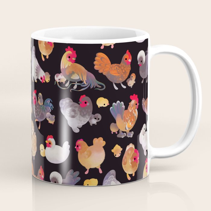 Chicken and Chick - dark Coffee Mug Gallery Image 1