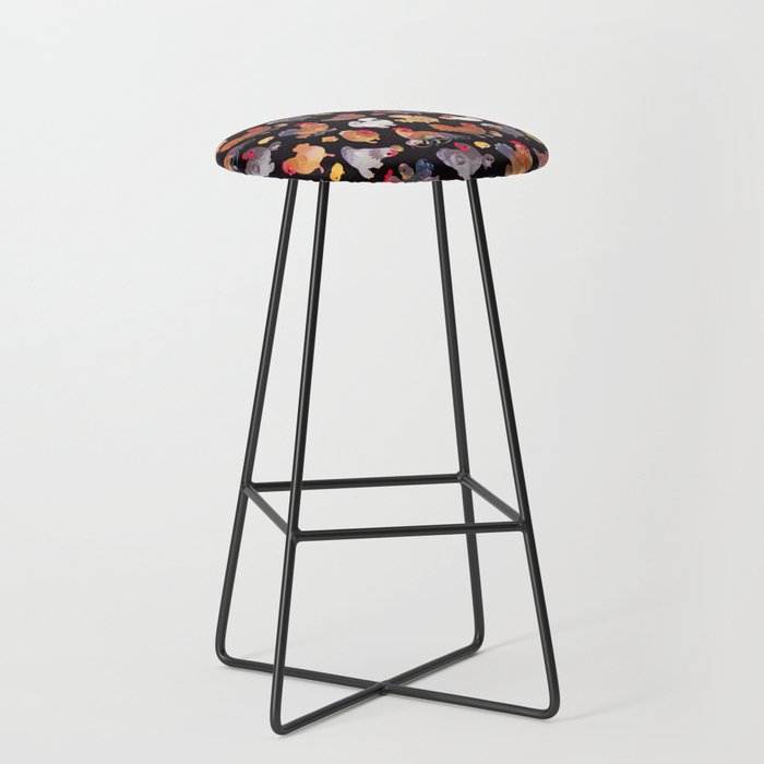 Chicken and Chick - dark Stool Gallery Image 1