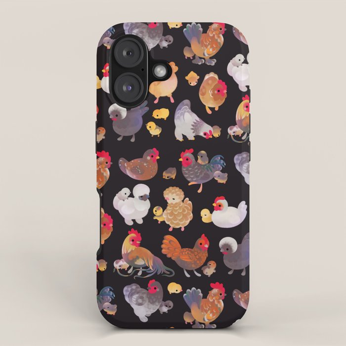 Chicken and Chick - dark iPhone Case Gallery Image 1