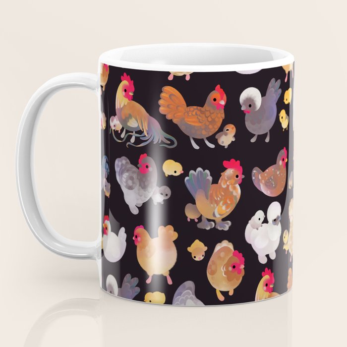 Chicken and Chick - dark Coffee Mug Gallery Image 3