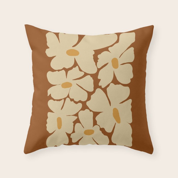 Retro fun floral  Throw Pillow Gallery Image 6