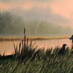 The Fly Fisherman With His Loyal Friend Coffee Mug Gallery Image 2