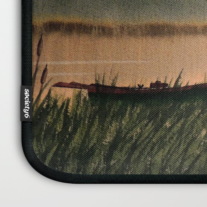 The Fly Fisherman With His Loyal Friend Laptop Sleeve Gallery Image 3