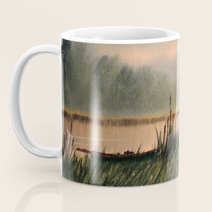 The Fly Fisherman With His Loyal Friend Coffee Mug Gallery Image 3