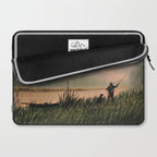 The Fly Fisherman With His Loyal Friend Laptop Sleeve Gallery Image 2