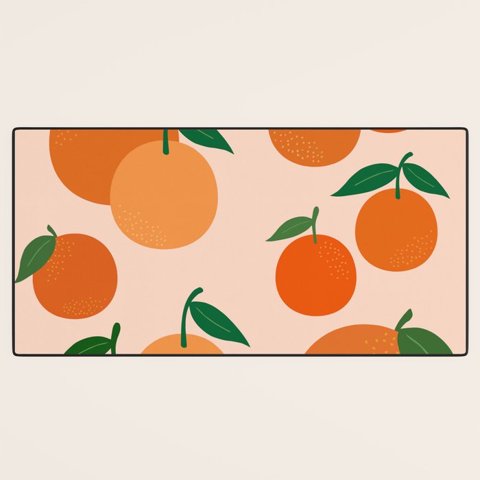 Fruit Market Print Oranges Fruit Art Orange Fruit Market Aesthetic Food Art Modern Decor Desk Mat Gallery Image 3