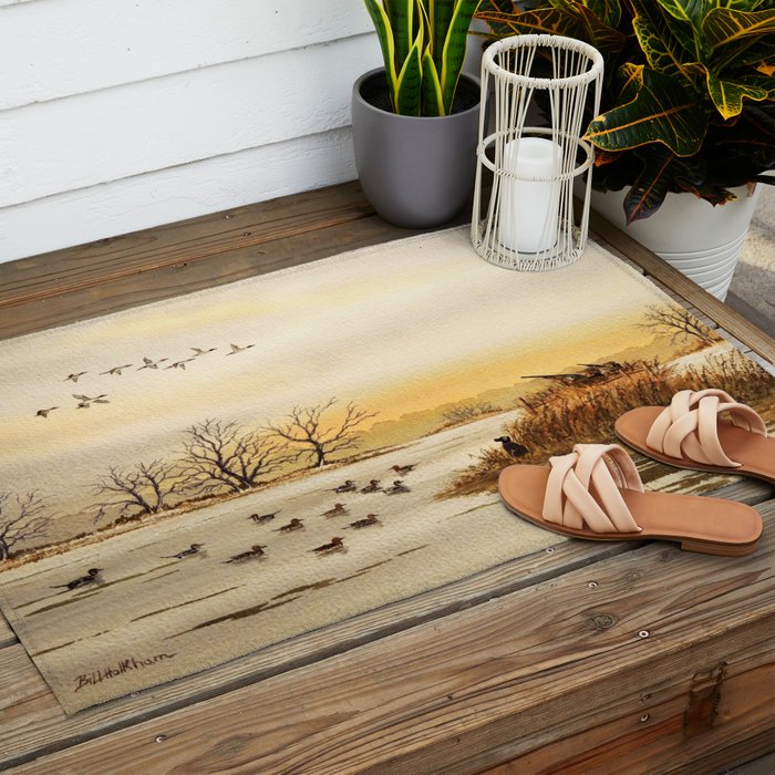 Hunting Pintail Ducks Outdoor Rug Gallery Image 2
