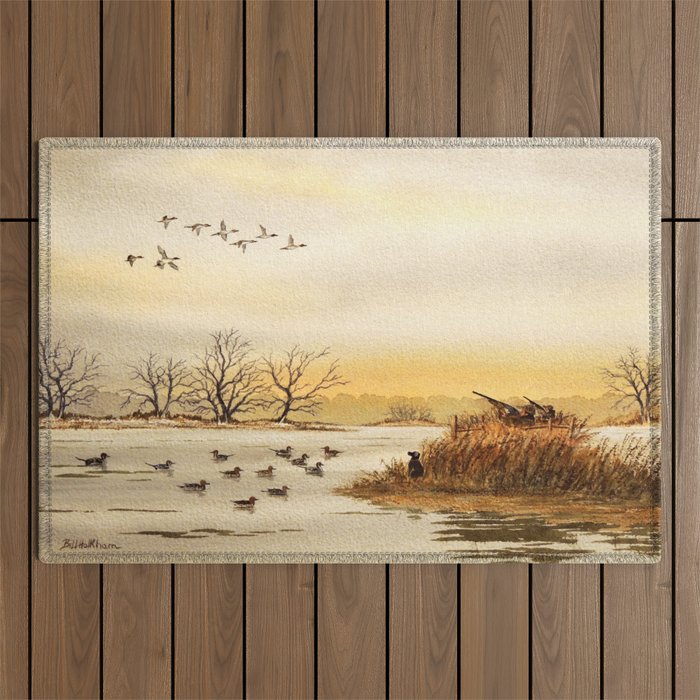 Hunting Pintail Ducks Outdoor Rug Gallery Image 1