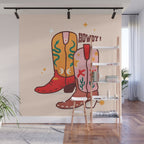 Howdy! Cowboy Boots Wall Mural Gallery Image 1