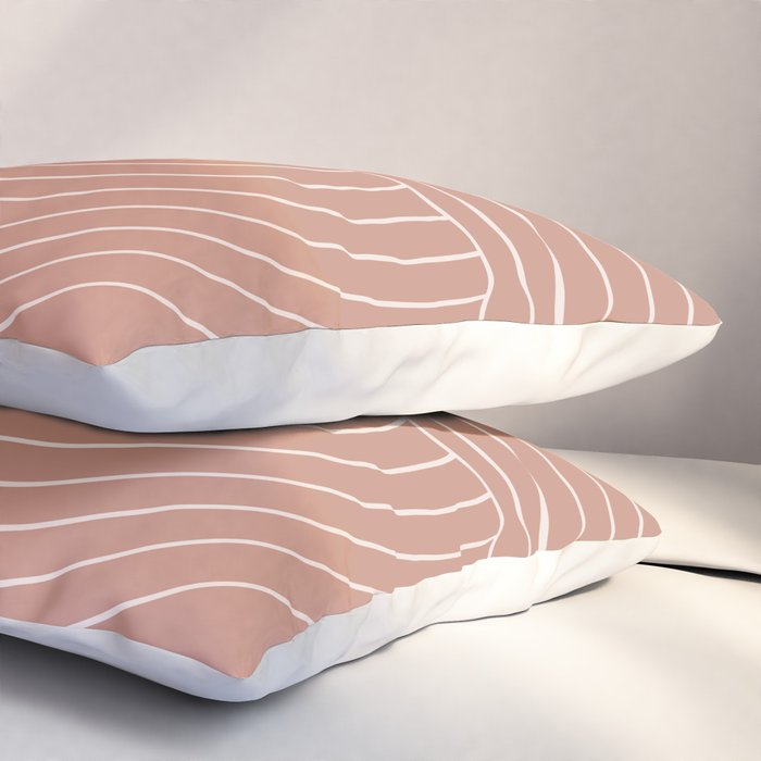 Oval Lines Abstract XXXI Pillow Sham Gallery Image 3