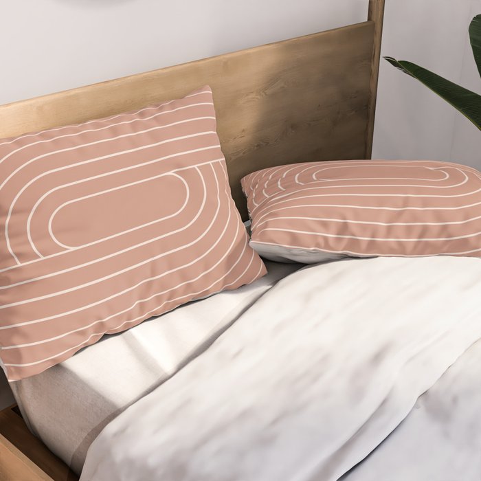Oval Lines Abstract XXXI Pillow Sham Gallery Image 2