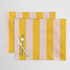 Warm Yellow and Beige Stripes Placemat Gallery Image 1