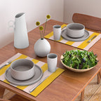 Warm Yellow and Beige Stripes Placemat Gallery Image 2