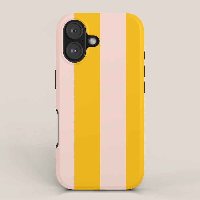 Warm Yellow and Beige Stripes iPhone Case Gallery Image 1
