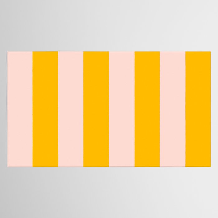 Warm Yellow and Beige Stripes Tablecloth Gallery Image 2