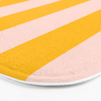 Warm Yellow and Beige Stripes Bath Mat Gallery Image 3