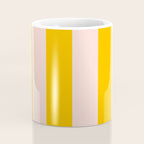 Warm Yellow and Beige Stripes Coffee Mug Gallery Image 4