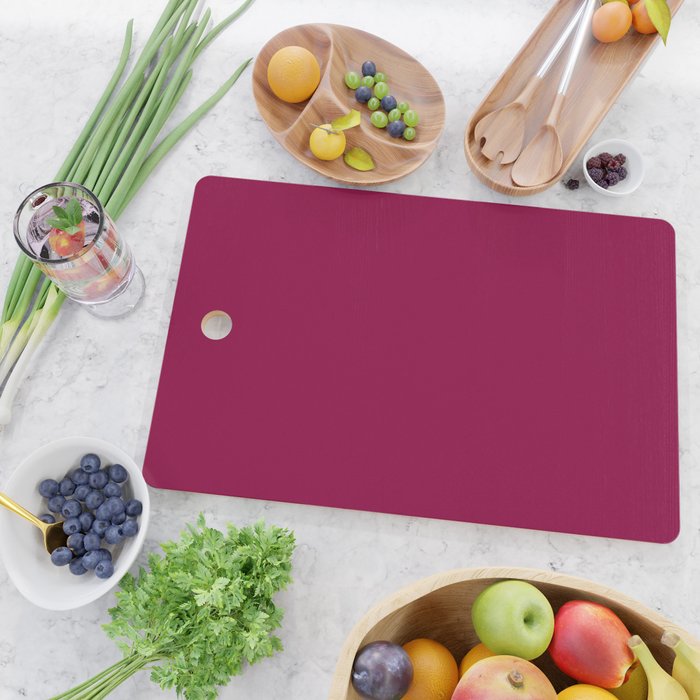 Mulberry Pink Solid Color Cutting Board Gallery Image 2