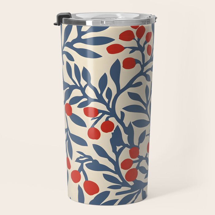 Winter Berries and Blue Travel Mug Gallery Image 3