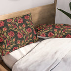 Rose - Red / Green Pillow Sham Gallery Image 2