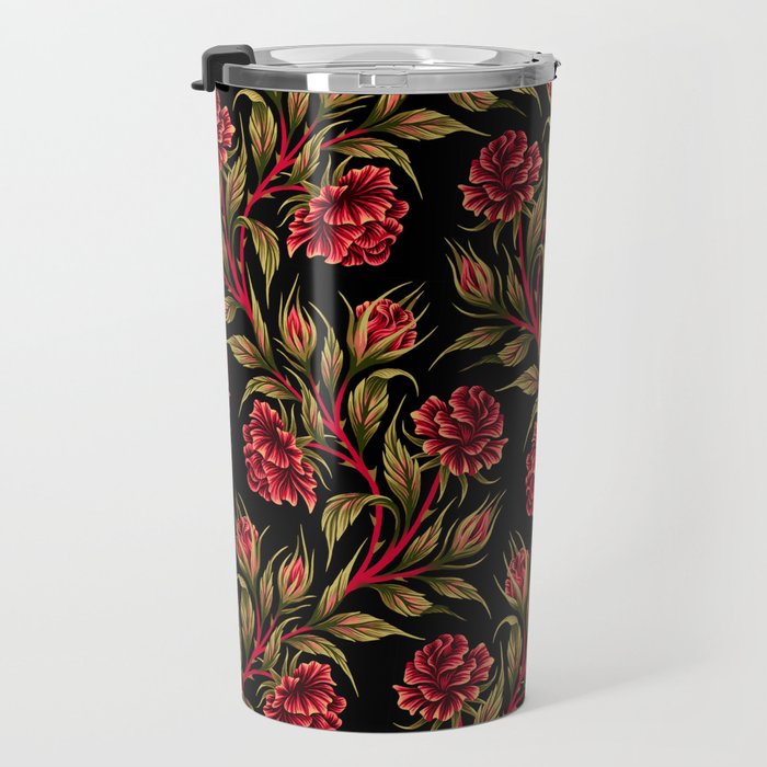 Rose - Red / Green Travel Mug Gallery Image 3