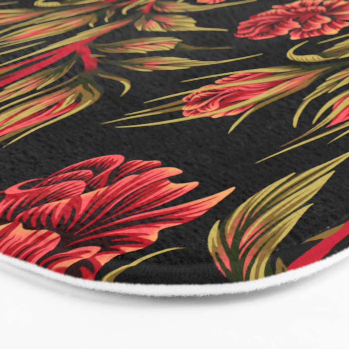 Rose - Red / Green Bath Mat Gallery Image 3