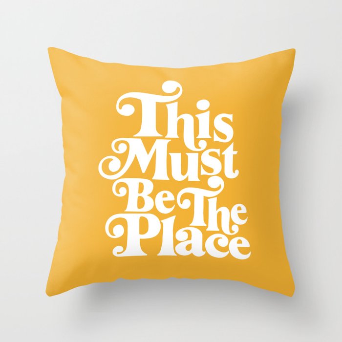 This Must Be The Place - Yellow Palette Throw Pillow Gallery Image 6