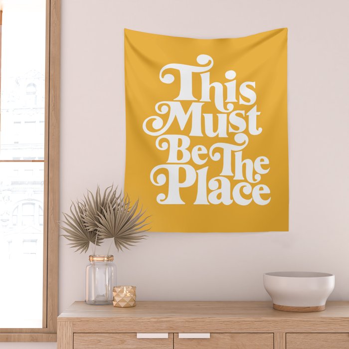 This Must Be The Place - Yellow Palette Wall Tapestry Gallery Image 2