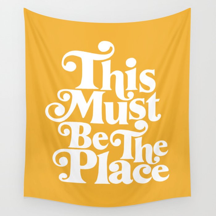 This Must Be The Place - Yellow Palette Wall Tapestry Gallery Image 1