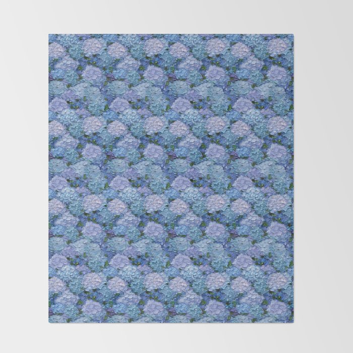 Moonlight Hydrangeas 2 Throw Blanket Gallery Image 2