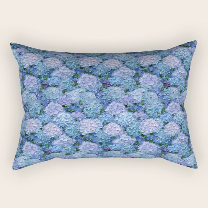 Moonlight Hydrangeas 2 Rectangular Pillow Gallery Image 1