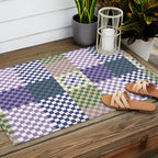 Bold colors block grid C Outdoor Rug Gallery Image 2