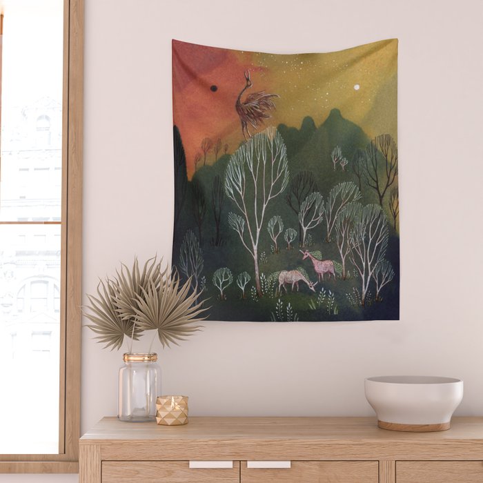 Moons of Shadow and Light Wall Tapestry Gallery Image 2