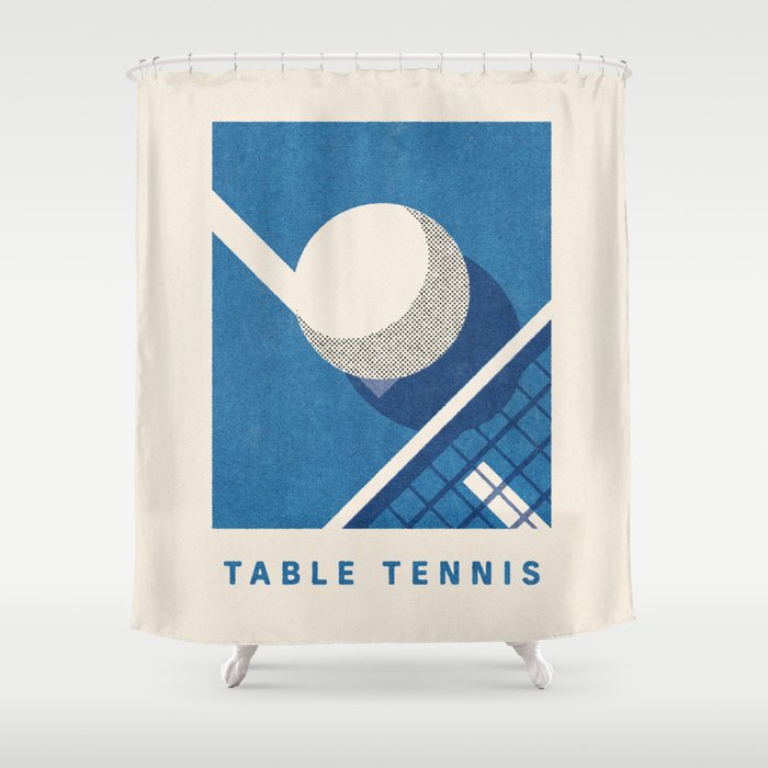 BALLS - Table Tennis - Summer Games Shower Curtain Gallery Image 1