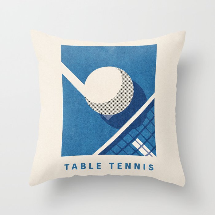 BALLS - Table Tennis - Summer Games Throw Pillow Gallery Image 6