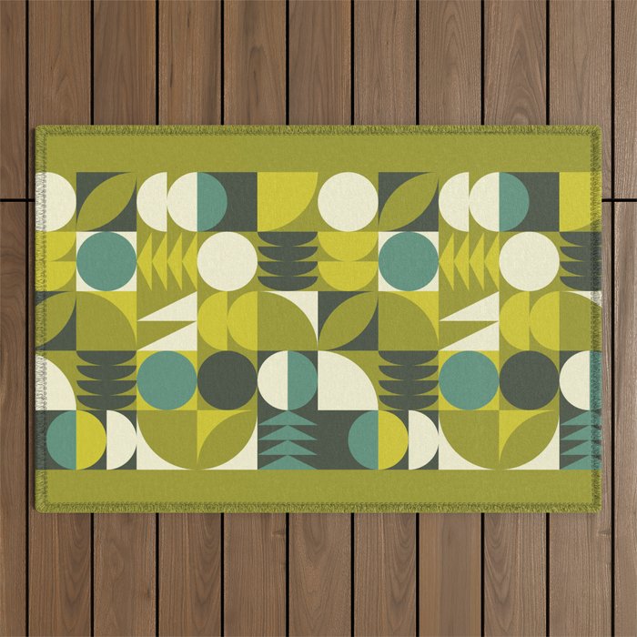 Vintage Geometric 01D Outdoor Rug Gallery Image 1