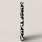 Black and white checkered happy face pattern iPhone Case Gallery Image 2