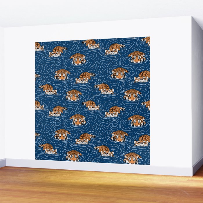 Tigers in the water Wall Mural Gallery Image 2