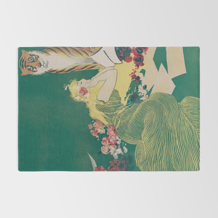 Fantasy Art Deco Woman With Pet Tiger Self culture (edited) - The Werner Company - 1890-1900 Rug Gallery Image 2