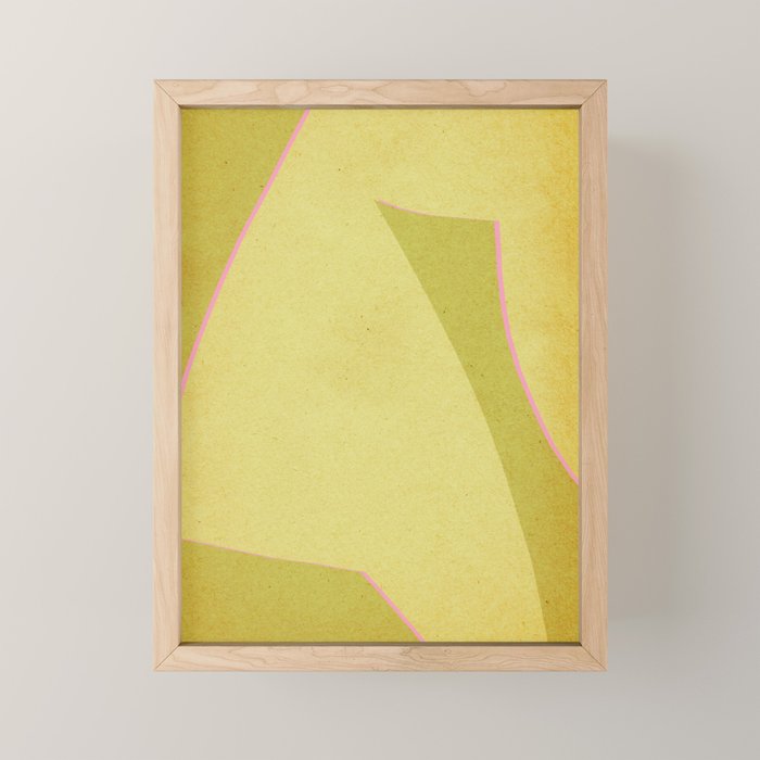 Abstract green and pink shapes Mini Art Print Gallery Image 1