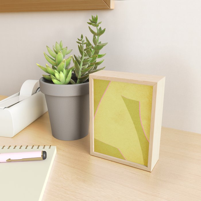 Abstract green and pink shapes Mini Art Print Gallery Image 2