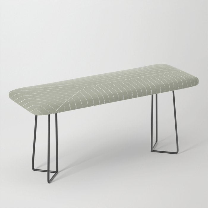 Lines (Linen Sage) Bench Gallery Image 1