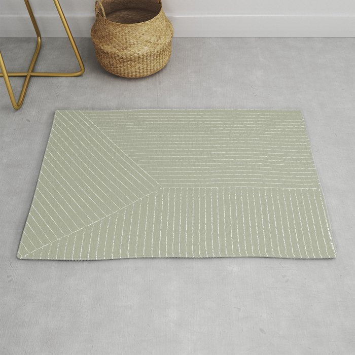 Lines (Linen Sage) Rug Gallery Image 1