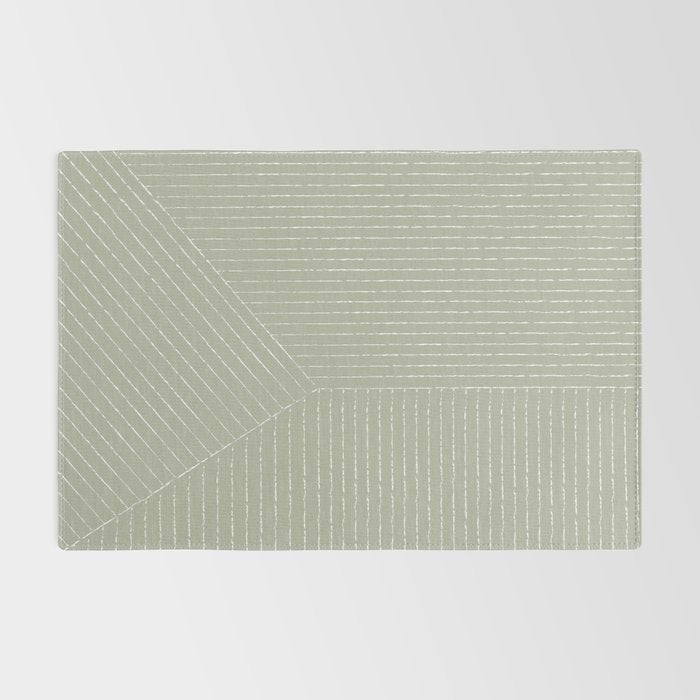 Lines (Linen Sage) Rug Gallery Image 2