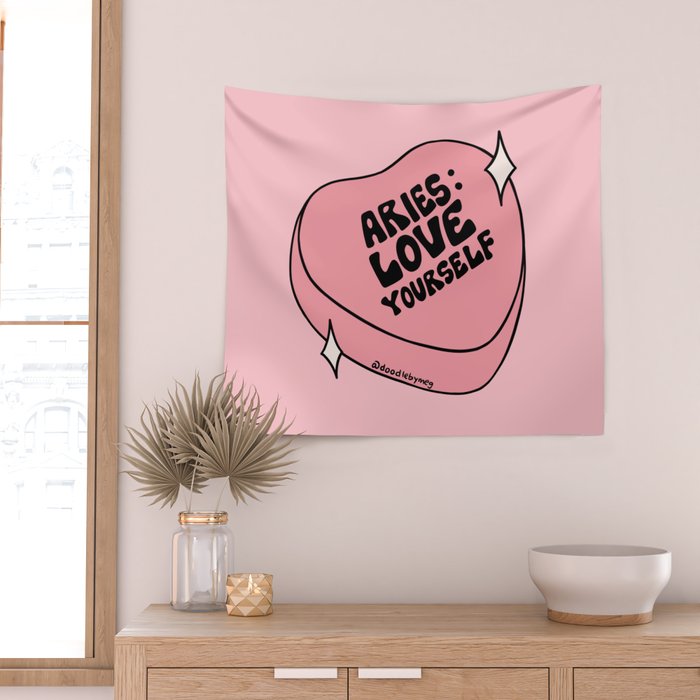 Aries Conversation Heart Wall Tapestry Gallery Image 2