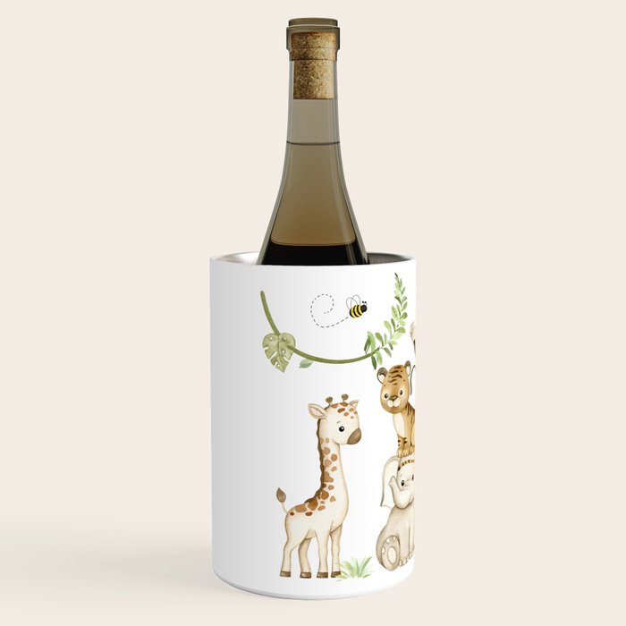 Watercolor Safari Jungle Animals  Wine Chiller Gallery Image 2